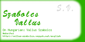 szabolcs vallus business card